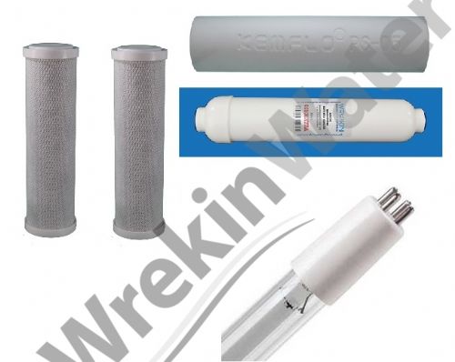 6 Stage RO Replacement Filter Set with UV Lamp